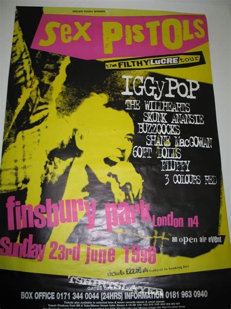 Sex Pistols Filthy Lucre Tour 1996 Poster Tshirtslayer Tshirt And