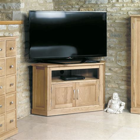 Corner tv stands & curved tv units. Mobel Oak Corner Television Cabinet - Wooden Furniture Store