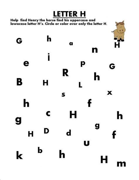14 enjoyable letter h worksheets for kids kitty baby love