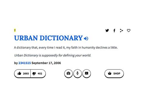 Urban dictionary puts it quite simply: 'Urban Dictionary' - 16 Times Urban Dictionary Defined ...