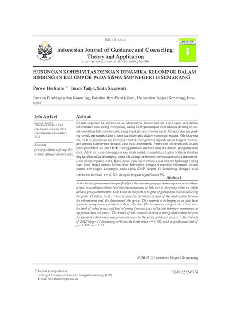 (PDF) Indonesian Journal of Guidance and Counseling: Theory and