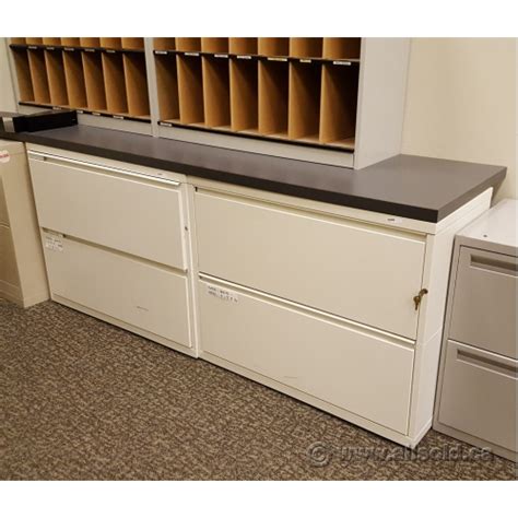 #bench #cabinet #herman_miller #meridian_filing #storage. Meridian White 36" 2 Drawer Lateral File Cabinet, Locking ...