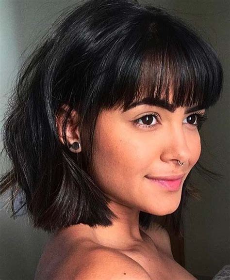 22 Styles To Wear Short Hair With Bangs Hairslondon