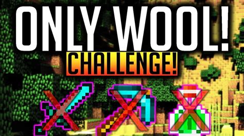 Bedwars With Only Wool Challenge Insane Pro Bedwars Gameplay