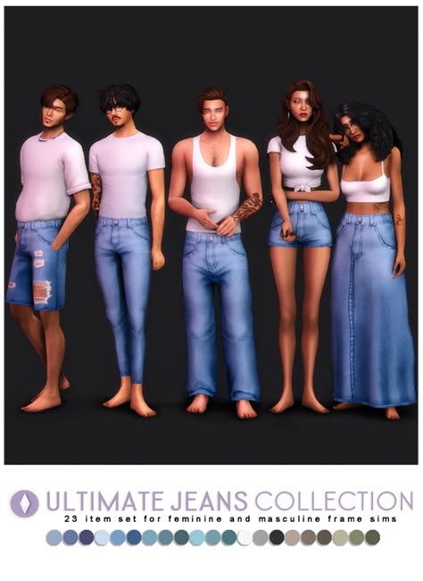 Ultimate Jeans Collection Redux Nucrests On Patreon In 2022 Sims 4