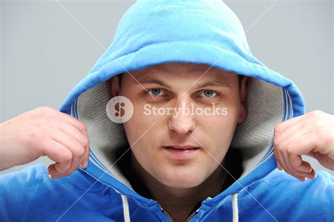 Young Man Wearing Hooded Sweatshirt Royalty Free Stock Image Storyblocks