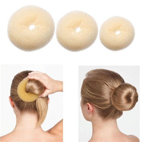 Women Girls Sponge Hair Bun Maker Ring Donut Shape Hairband Magic Hair