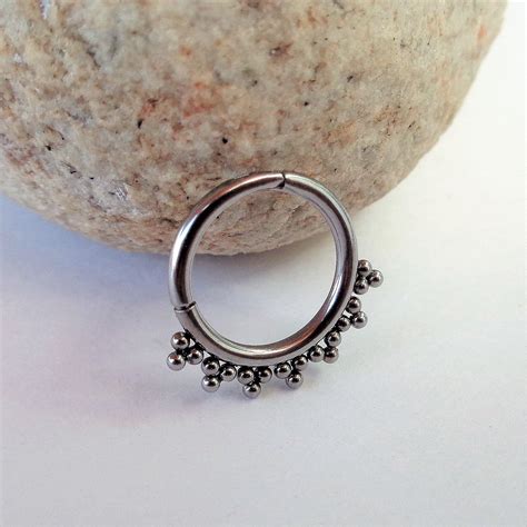 Tribal Piercing Tragus Helix Cartilage Scaffold Upper Ear Septum Ring Beaded Lip Ring Lobe