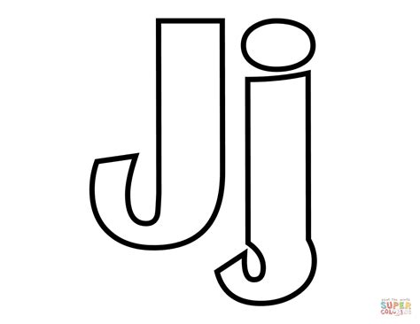 Dibujo de Letra J para colorear | Dibujos para colorear imprimir gratis