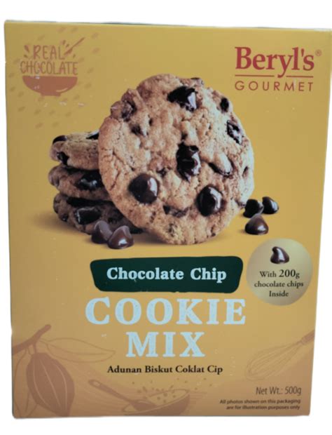 Beryls Triple Chocolate Cookie Mix With Chunks And Chips 500gm Papa