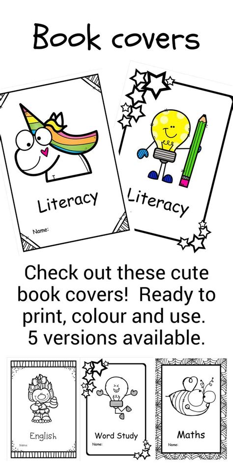 Book Covers Sets To Match Your Class Theme Makes Identification Of