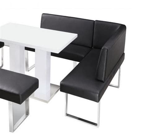 Now no one has to suffer, and everyone wins, with these gorgeous benches. Liberty Bench Corner with Back PU & Chrome | Dining room ...