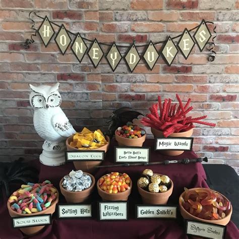 Honeydukes Party Candy Bar Signs And Honeydukes Banner Etsy Harry