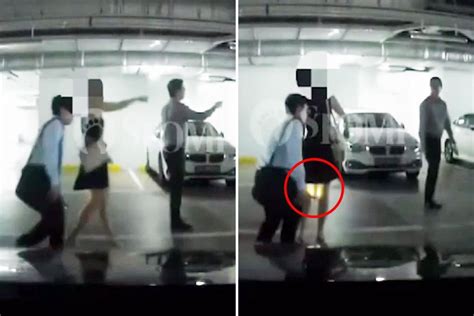 Moment Pervert Is Caught Taking Upskirt Pictures Of Businesswomanby