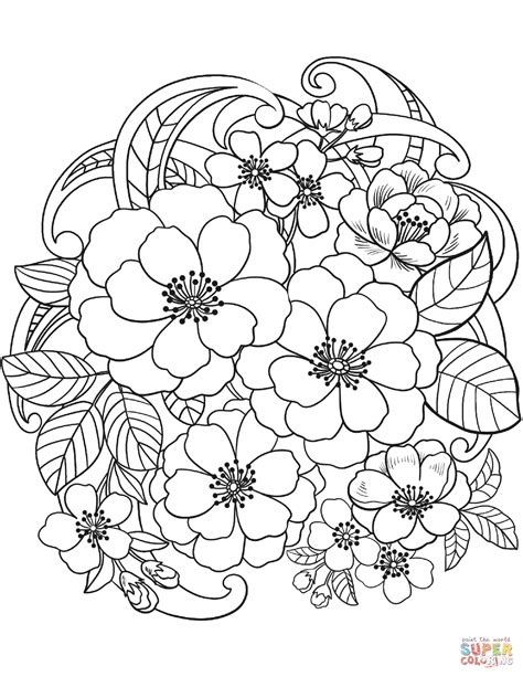 Printable Coloring Pages Summer Flowers