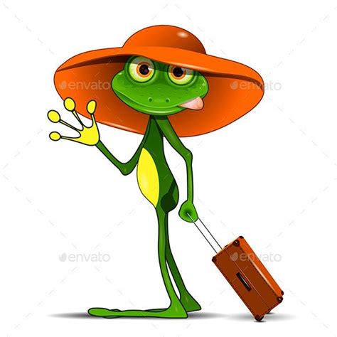 Frog With A Suitcase By Brux Graphicriver