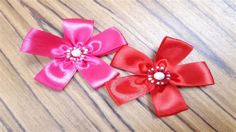 Diy Ribbon Flowers Tutorial 2020 Amazing Ribbon Flower Work Ribbon