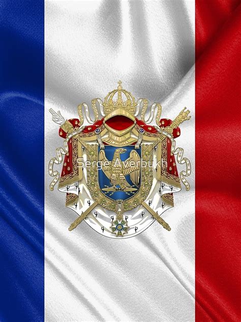 greater coat of arms of the first french empire over flag of france sleeveless top by captain7