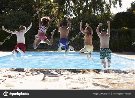 Young Children Jumping