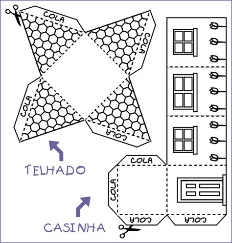 Educar X Molde De Casas De Papel Para Montar