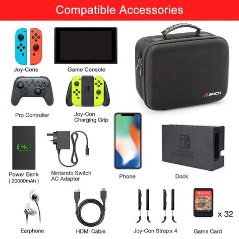 While not the flashiest carrying case, it gets the job done. RLSOCO Carrying Case for Nintendo Switch & Accessories ...