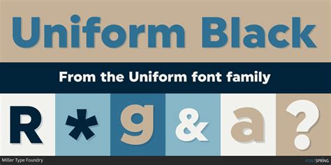 Uniform Regular Width Font Fontspring