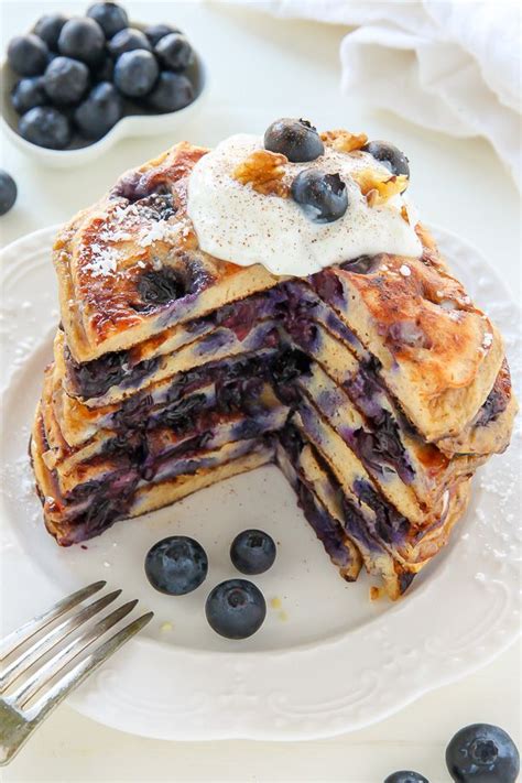 I am, without a doubt, a greek yogurt fanatic. Whole Wheat Greek Yogurt Blueberry Pancakes | Recipe | Yummy pancake recipe, Recipes, Tasty pancakes