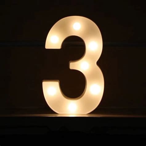 Buy 1pc 10inch Led Light Numbers Luminous Led Digital