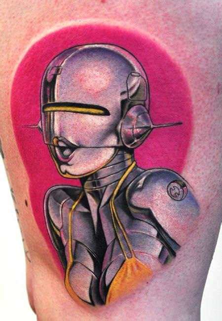 Uk Tattoo Artist Bez Creates A Sexy Robot Pinup Girl Tattoo With