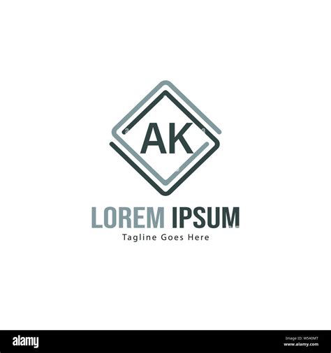 Ak Letter Logo Design Creative Modern Ak Letters Icon Illustration
