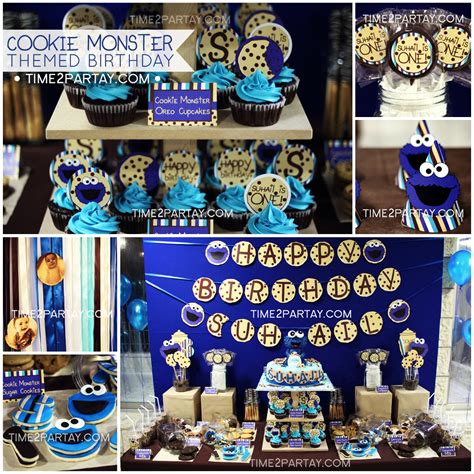 Cookie Monster Themed 1st Birthday Party Birthday Ideas