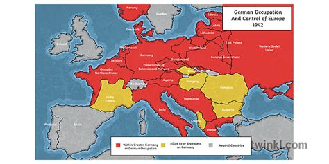 Nazi Germany Map Of Europe Twinkl