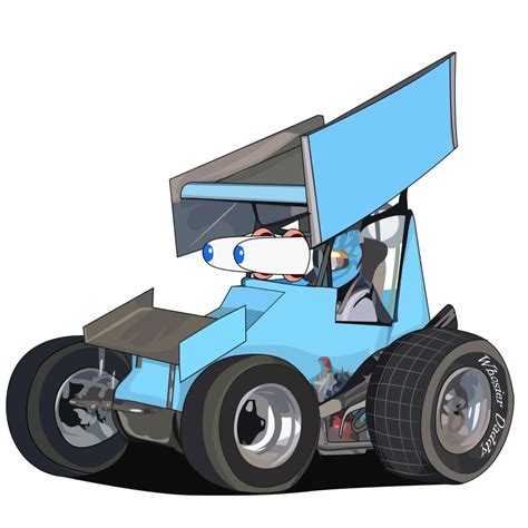a blue car with an open hood and two wheels