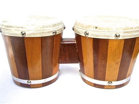 Vintage 1950s Bongos Wooden Bongo Drums Mexican Bongos Etsy