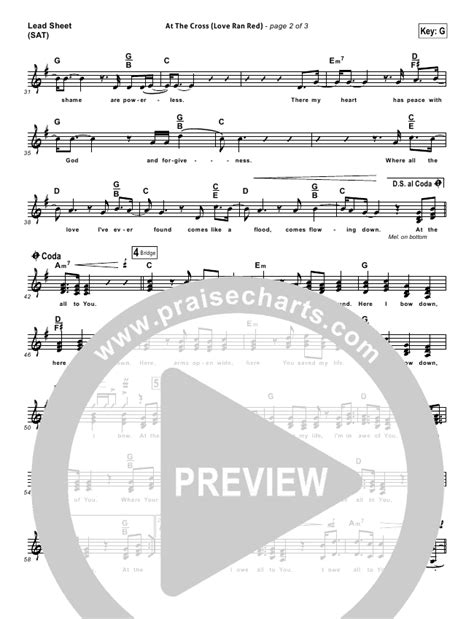At The Cross Love Ran Red Sheet Music Pdf Chris Tomlin Passion