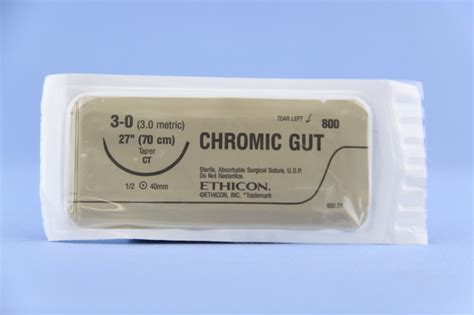 Ethicon Suture 800h 3 0 Chromic Gut 27 Ct Taper Esutures