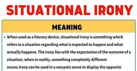 Situational Irony Definition With Interesting Examples 7esl