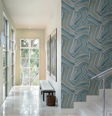 Agate Blue Stone Wallpaper Wallpaper And Borders The Mural Store