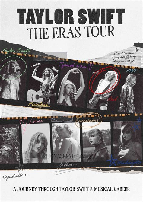 Taylor Swift The Eras Tour Poster In 2023 Tour Posters Poster Tours