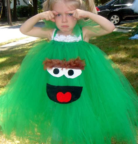Oscar The Grouch Sesame Street Tutu Dress Costume Great Halloween