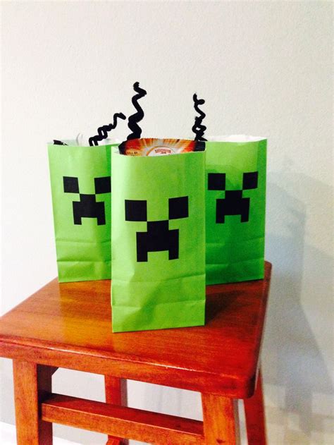 Creeper Favor Bags Minecraft Party Favor Bags Creepers