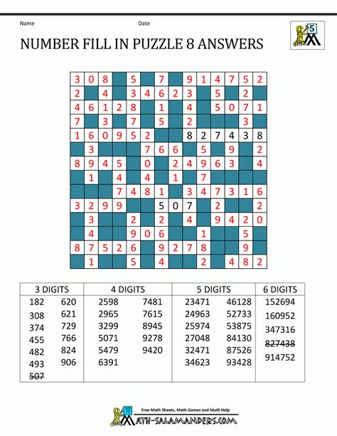 Printable Puzzle Answers Printable Crossword Puzzles