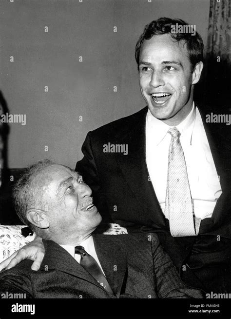 Marlon Brando With His Father Marlon Brando Sr Circa 1955 File