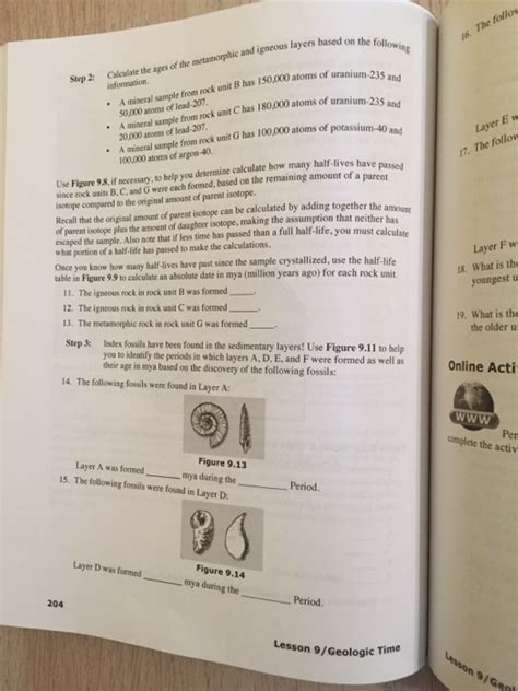 Solved: Lab Exercise T Ab Exercise: Dating Rock Strata Dar ...