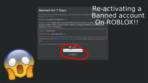 Re Activating My Banned Account On Roblox Here Is What Happens Youtube