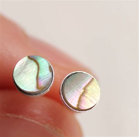 Mother Of Pearl Stud Earrings By Silk Purse Sow S Ear