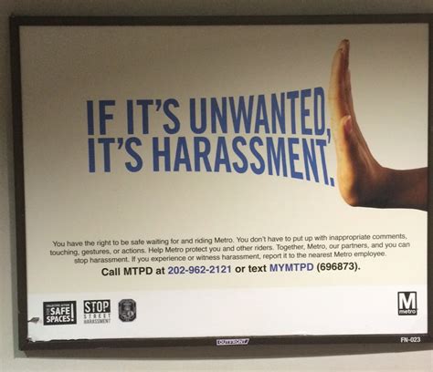 New Anti Harassment Ads On Dc Area Metro Stop Street