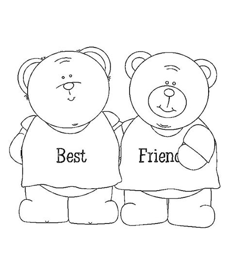 Show them the proper way how to color. Teddy Bear Best Friends Coloring Pages : Best Place to Color