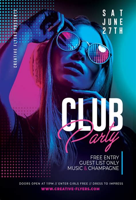 Open air event is the kind of party everyone is looking forward to. Free Night Club Flyer Template For Photoshop - Creative Flyers
