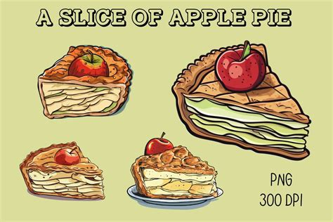 A Slice Of Apple Pie Png Clipart Graphic By Happydesign · Creative Fabrica